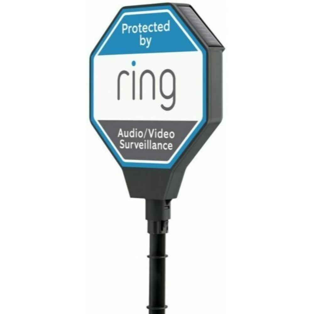 Ring Solar Security Sign Solar Powered Security Illuminated Sign Sealed